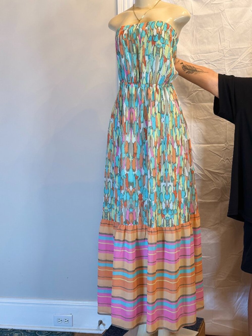 Lane Bryant Colorful Tube Top Dress Women's Plus 18/20